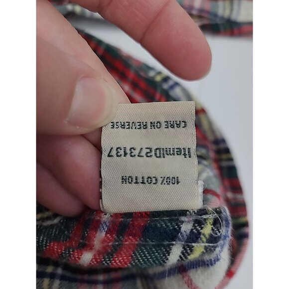 L.L. Bean Relaxed Fit Plaid Button Up Women's Size Large Soft Flannel - Picture 6 of 6